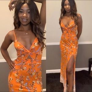 Floral print maxi dress